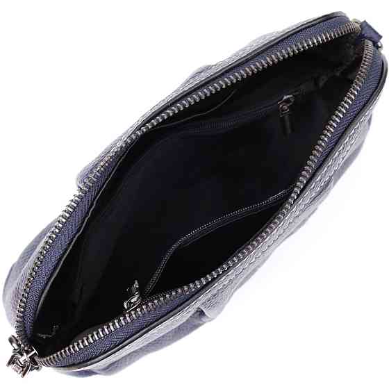 Женская кожаная сумка с эффектной драпировкой Vintage 22897 Синий Киев