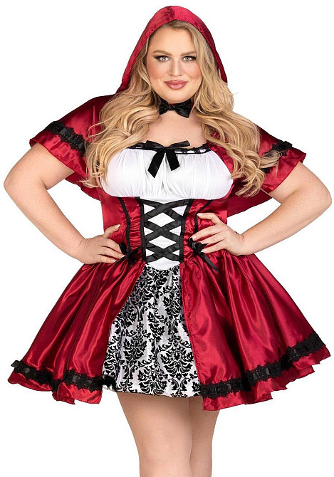 Еротичний костюм Червоної шапочки Leg Avenue Gothic Red Riding Hood 3X–4X, сукня, накидка Sex Aura Київ - фото 7