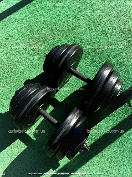 Гантелі набірні 2 по 18 кг з ABS покриттям Гантелі, гирі, штанги та диски бітумні Київ - фото 3