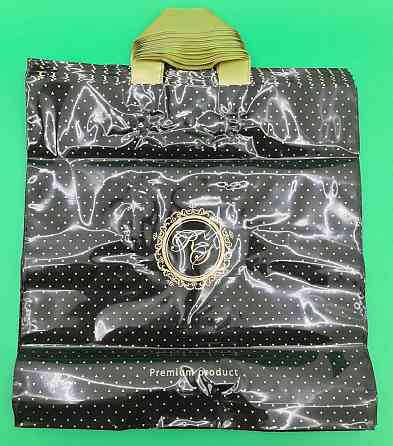 Пакет с петлевой ручкой 40*40 Лилия премиум черный (25 шт) Харьков