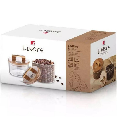 Емкость для сыпучих продуктов Bergner Coffee & Tea lovers 2 шт (BG-20503-MM) Винница - изображение 3