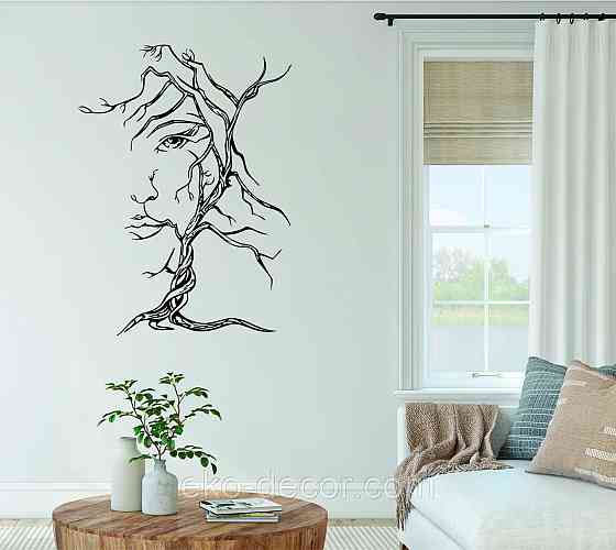 Декоративное настенное Панно «Дерево лицо» Декор на стену 90*65 см, Черный Киев