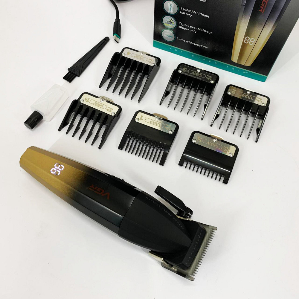 Машинка для стрижки волос без шума VGR, Машинка для стрижки мужская Стильная QR-97 Львов - изображение 7
