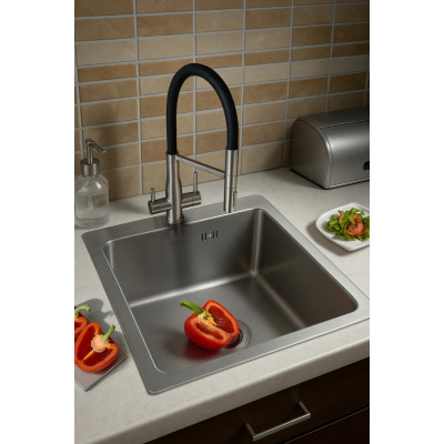 Мойка кухонная Interline ELEGANT Slim Sateen PR Винница - изображение 8