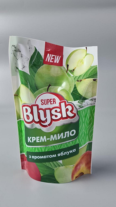 Мыло жидкое крем Super Blysk 460мл дой-пак Яблоко (1 шт) Харьков - изображение 1