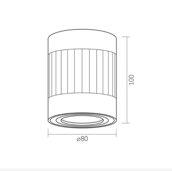 LED Світильник накладний під лампу GU10 білий +біла пряма лінія VL-SPF04A-WFW Videx Житомир
