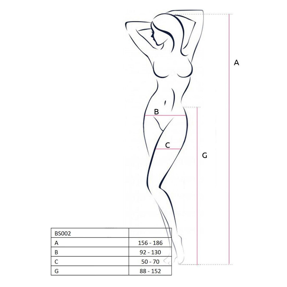 Бодистокинг Passion BS002 white, имитация чулок и пояса Sex Aura Киев - изображение 4