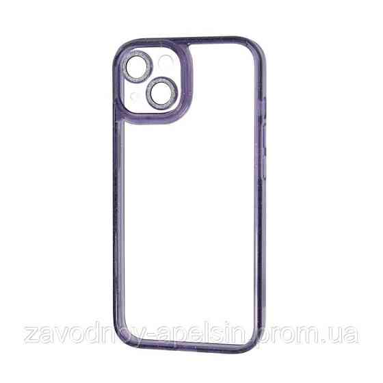 Iphone 14 Чохол Захист камери Блискучі Glitter (фіолетовий) Одеса
