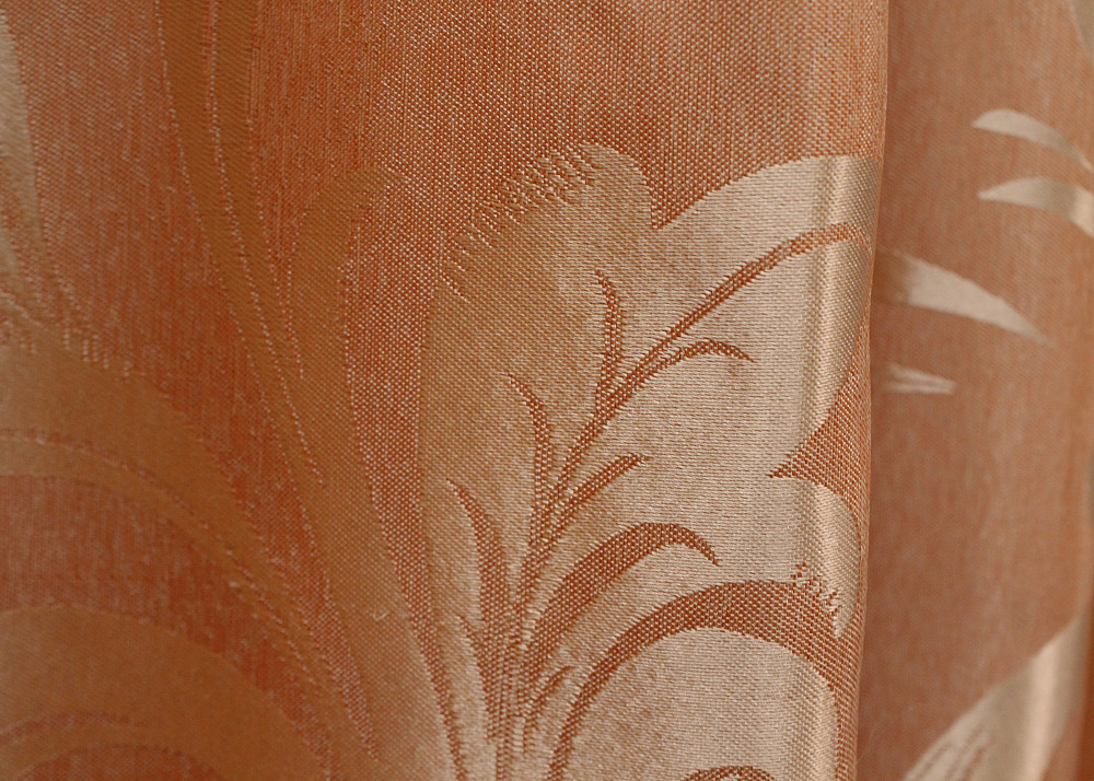Комплект готових штор VR-Textil Жакард Лілія № 1564ш Помаранчевий 150х270 см 2 шт (33-0441) Київ - фото 8