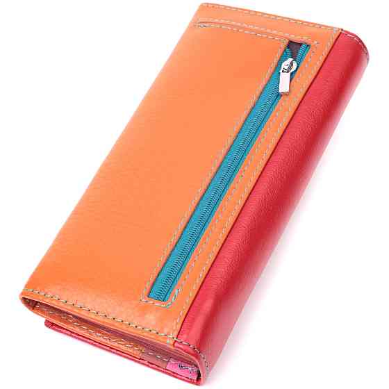 Большой кошелек для прекрасных женщин из натуральной кожи ST Leather 22518 Разноцветный Киев