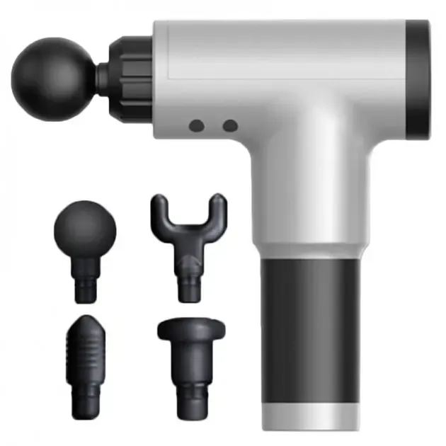 Портативный ручной массажер для тела Fascial Gun KH-320 черный, Мышечный ручной ударный массажер Коломия - фото 1