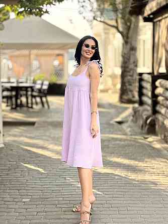 Летнее платье сарафан из муслина на бретельках Caramel 42-44, Лиловый Киев