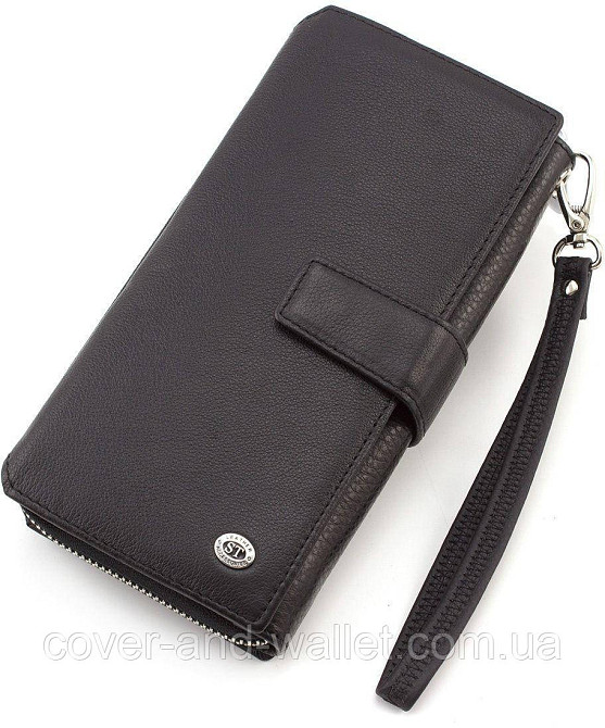 Яскраво-червоний жіночий шкіряний гаманець клатч ST 228 Київ - фото 7