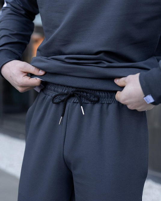 Демісезонний спортивний костюм Pobedov Black moon. Темно-сірий спортивний костюм для чоловіків Київ - фото 4