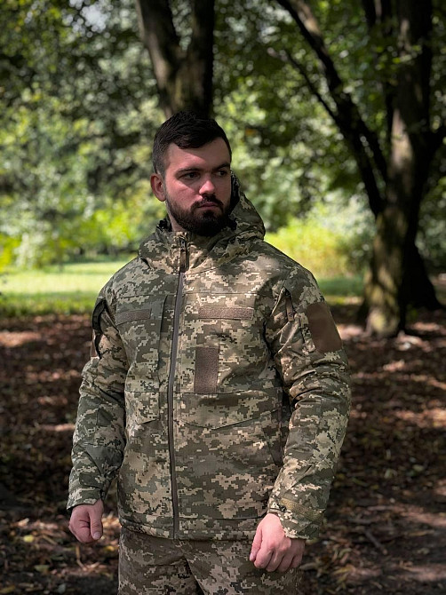 Тактична зимова водонепроникна куртка CallDragon піксель ММ-14  напідкладці Omni-Heat з капюшоном WAR Львів - фото 6