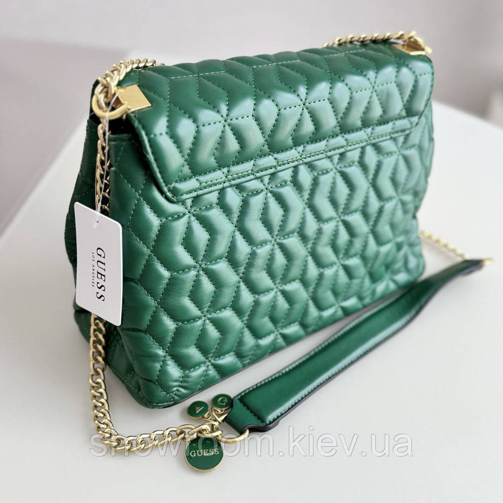Жіноча сумочка Guess на плече (787080) зелена Київ - фото 5
