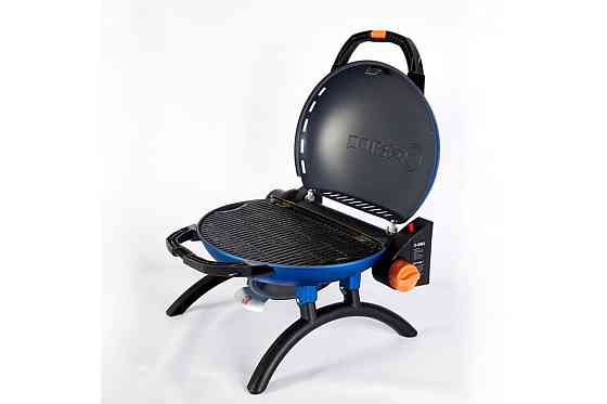 КОМПЛЕКТ Портативний переносний газовий гриль O-GRILL 500, синій  + шланг в подарунок! Код: 011673 Рівне
