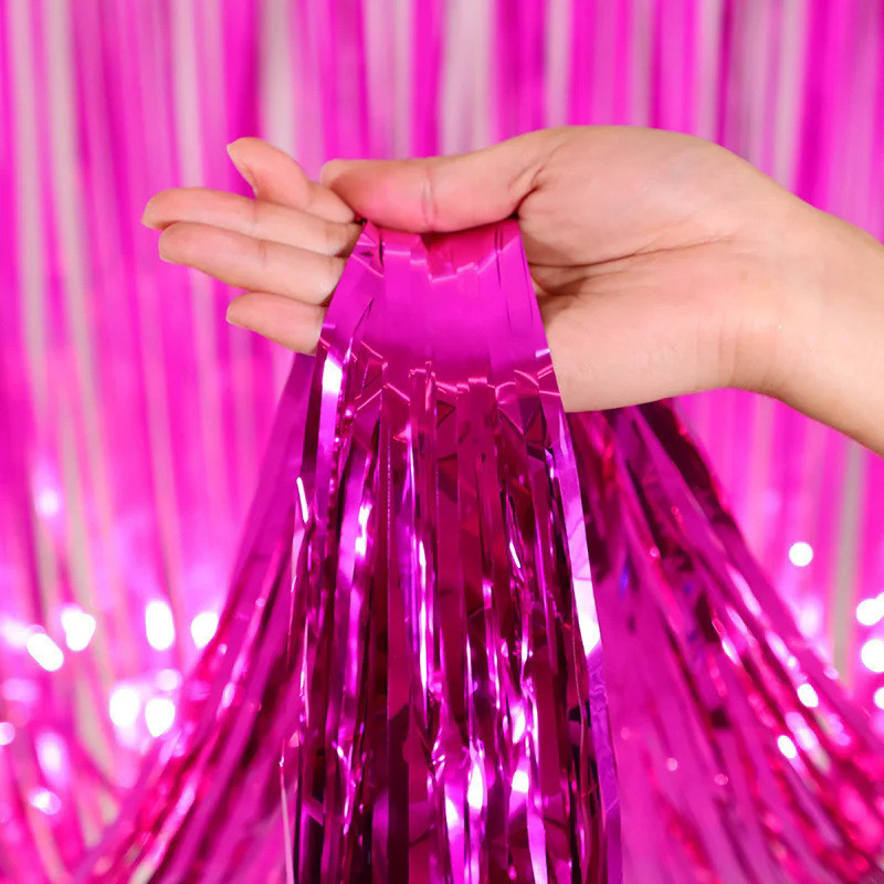 Дощик для фотозони 3 м на 1 м малиновий Київ - фото 1