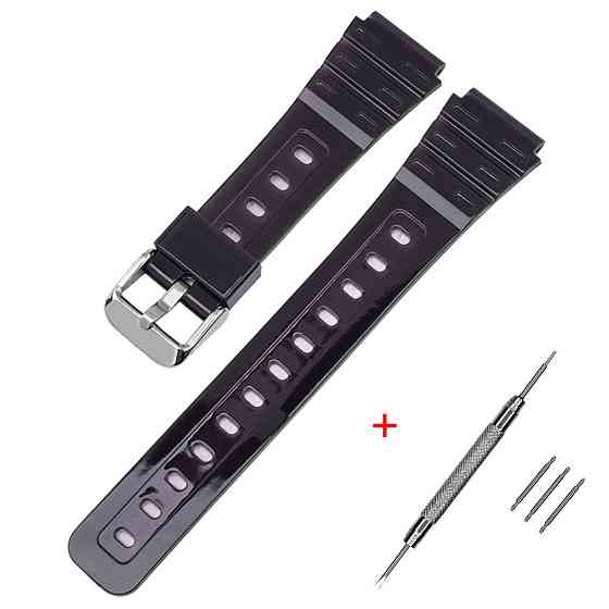 Ремінець для Casio F-91W Jelly Black SI SBR Київ