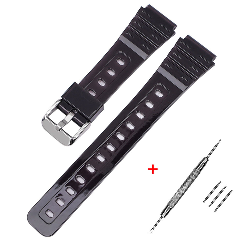 Ремінець для Casio F-91W Jelly Black SI SBR Київ - фото 1