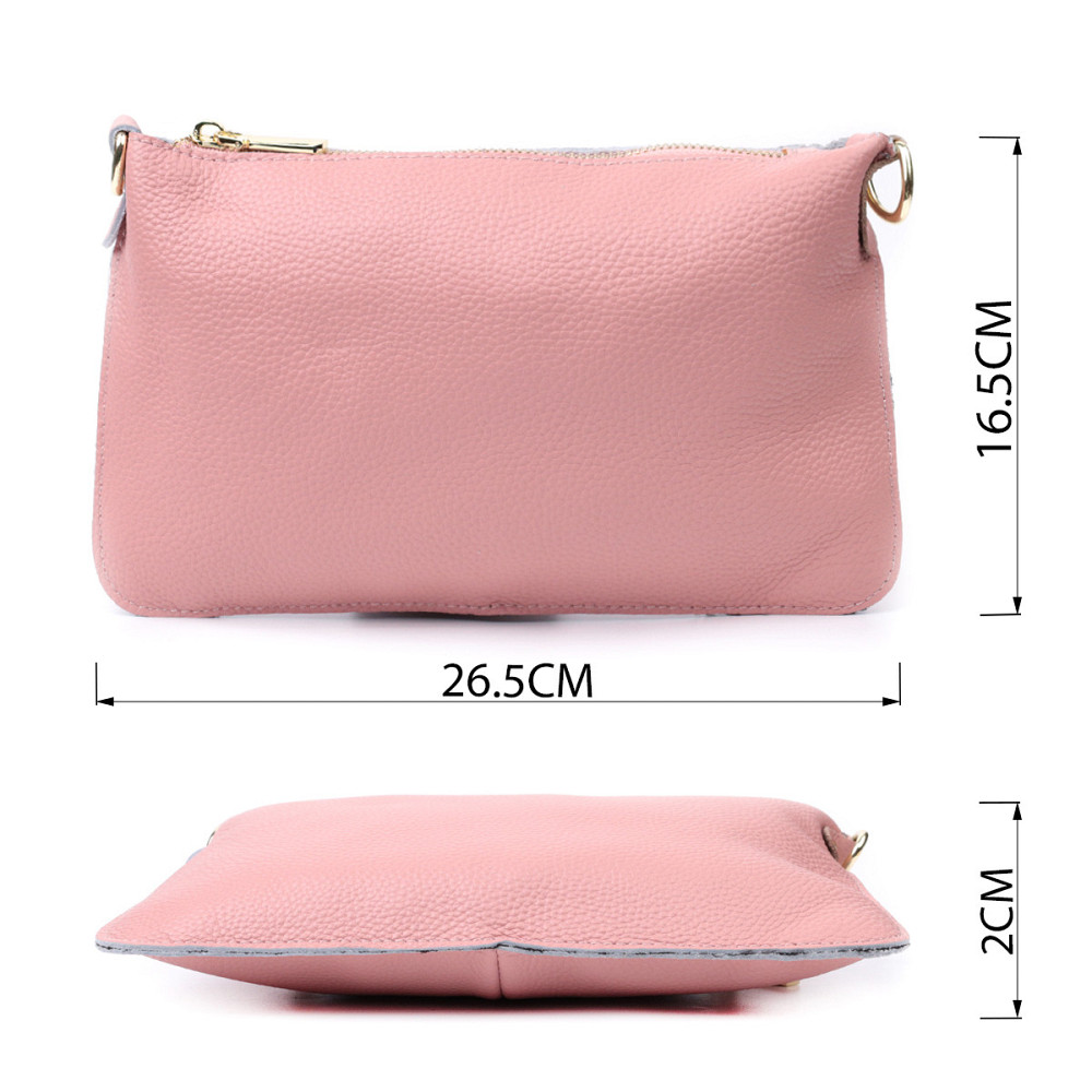 Красива жіноча сумка-клатч з двома ременями з натуральної шкіри Vintage 22644 Рожева Київ - фото 3