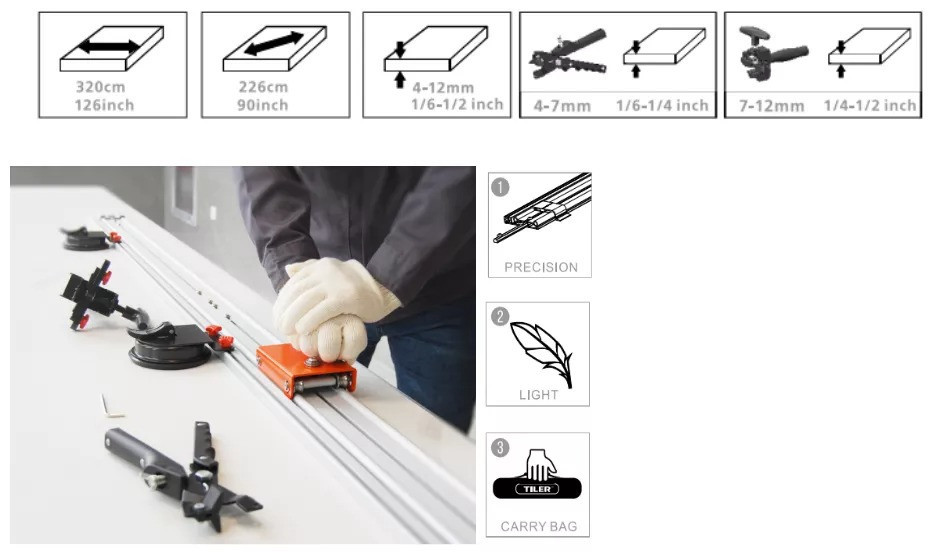 Плиткорез,плиткорез для крупноформатной плитки,крупноформатный инструмент для плитки,ручной резак JNZ (98745487) Киев - изображение 2