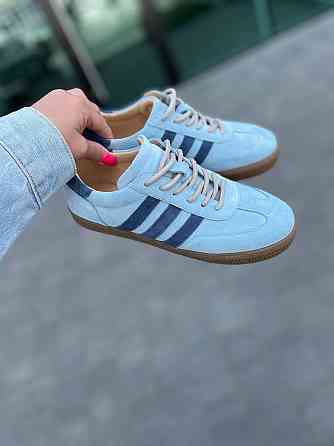 Кеди жіночі M.KRAFT блакитні натуральна замша низький хід (5420) Коломия