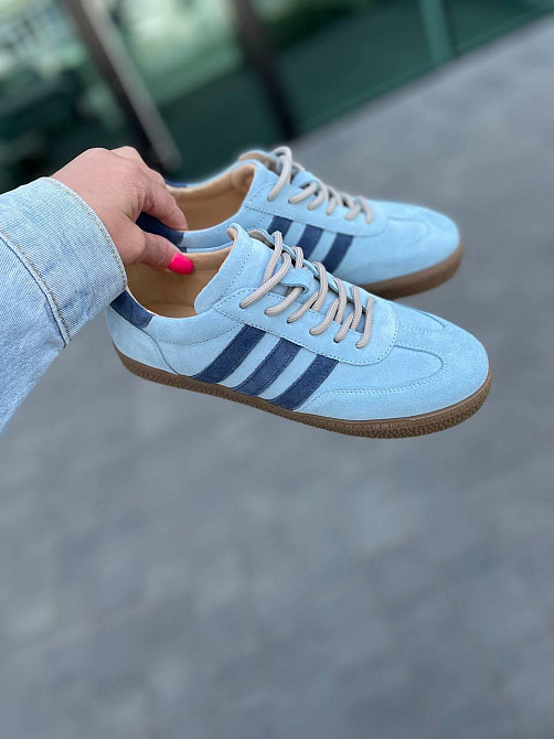 Кеди жіночі M.KRAFT блакитні натуральна замша низький хід (5420) Коломыя - изображение 1