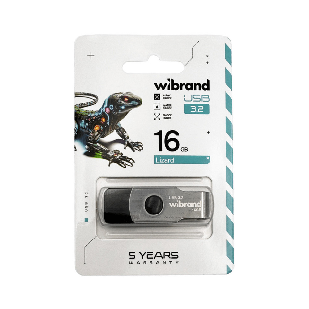 Флешка Wibrand Lizard 16GB Чорна Київ - фото 2