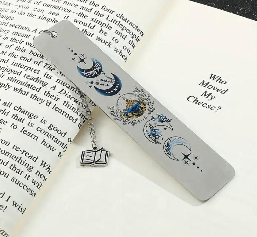 Винтажная металлическая закладка с гравировкой 