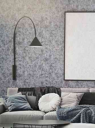 Шпалери метрові вінілові на флізеліні Sintra Structure під штукатурку мазки смужки чорні сірі золотисті 423158 Київ