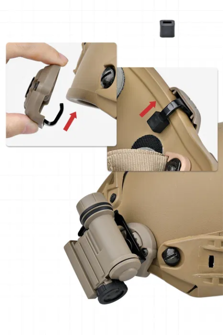 Фонарь тактический Sidewinder Compact II на шлем + CR123A (Койот) Винница - изображение 6