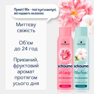 Сухой шампунь Schauma Miss Fresh! для жирных волос 150 мл (9000101213942) Винница