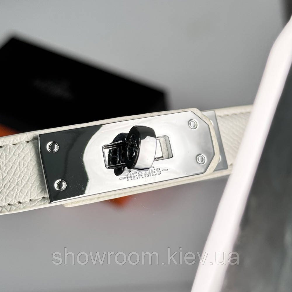 Стильный белый женский ремень из натуральной кожи Hermes (280-2) Киев - изображение 5