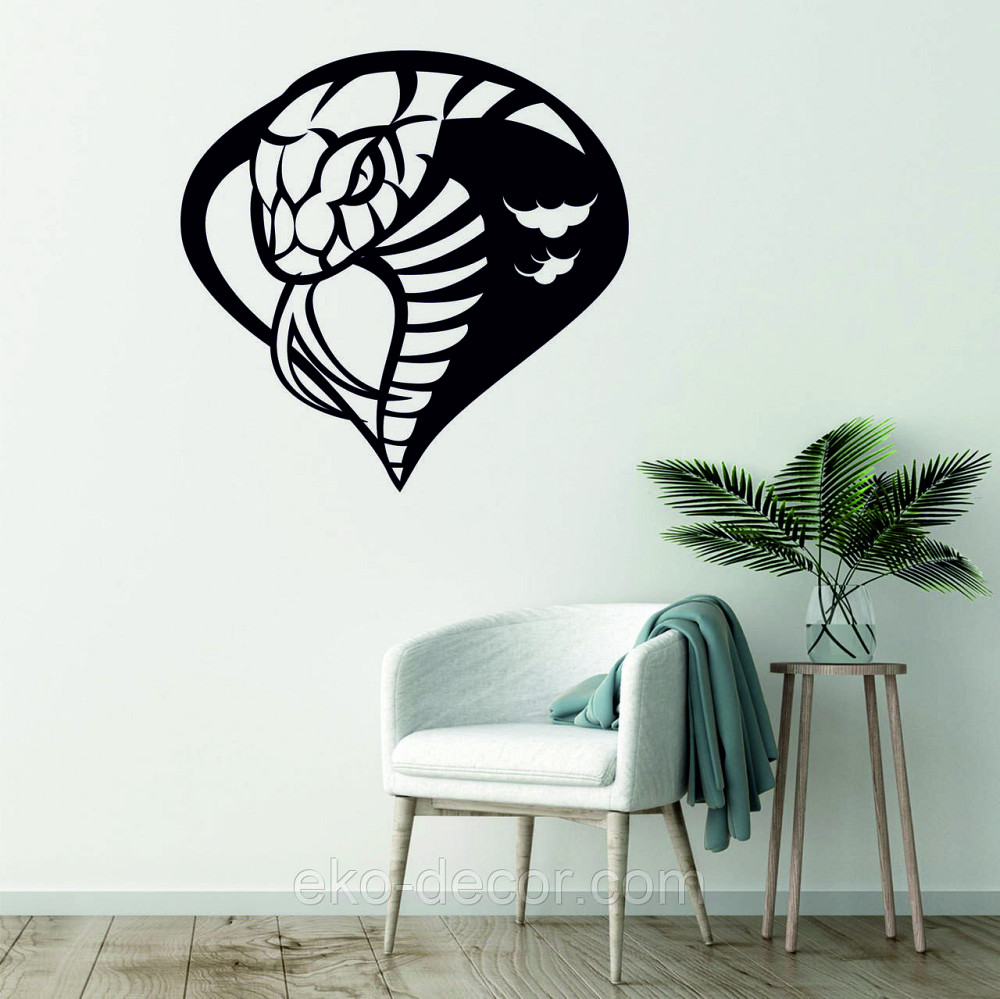 Декоративное настенное Панно «Кобра», Декор на стену 90*90 см, Черный Киев - изображение 2