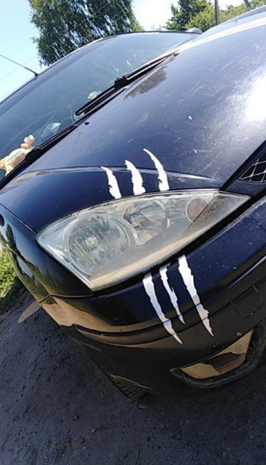 Наклейка на авто у вигляді Кігтя від звіра Біла Світло Київ - фото 8