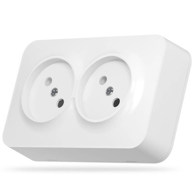 Розетка Videx_ BINERA IP20 наружная 2ая белая (VF-BNS22-W) Винница - изображение 1