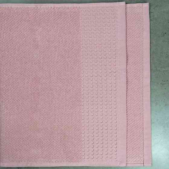 Банное полотенце Вафельний Бордюр GM Textile 70х140см 500г/м2 (Розовый) Сумы