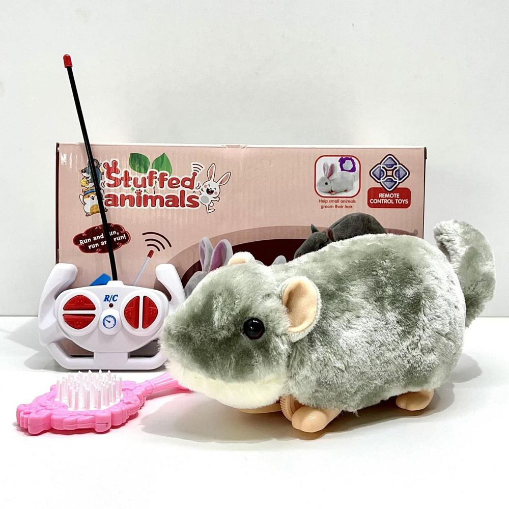 М'яка іграшка Шиншилла на радіокеруванні інтерактивна їздить 21см Сіра (8858-8068) Чернігів - фото 1