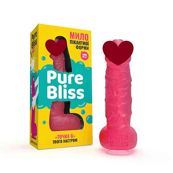 Мыло член на присоске Pure Bliss MINI красный, 15 см Sex Aura Киев