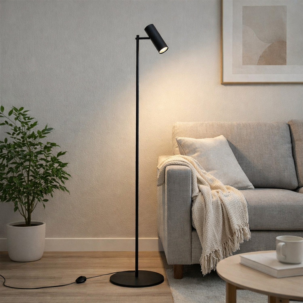 Торшер MSK Electric Focus с поворотным механизмом под лампу GU10 черный NL 15055 BK Одесса - изображение 6