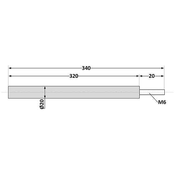 Анод Thermo Alliance CWH d 22  мм / 26 мм, L=320 мм (1708230784) Киев