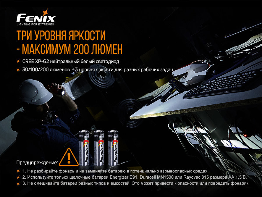 Ліхтар ручний вибухобезпечний Fenix WF11E Київ - фото 11