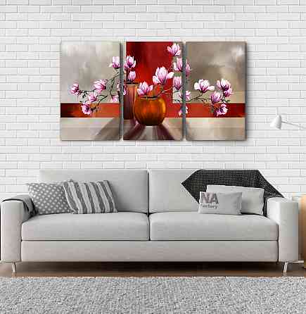 Модульная картина Цветы Магнолия Аrt-130_3А Киев