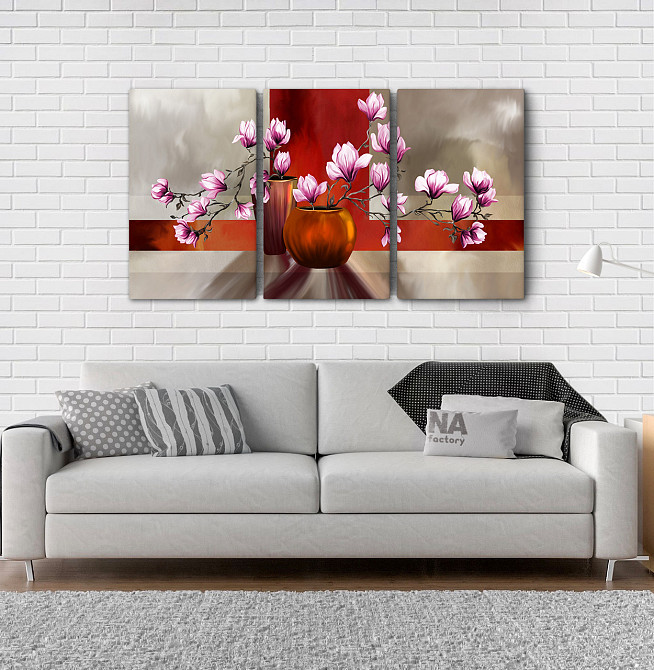 Модульна картина Квіти Магнолія Аrt-130_3А Київ - фото 2