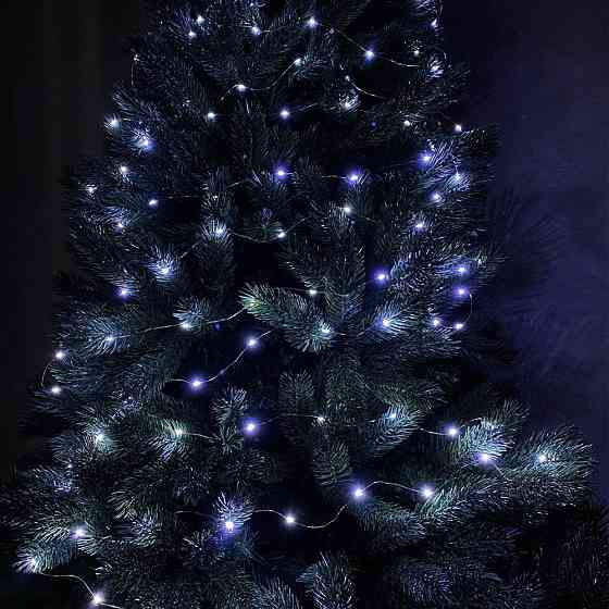 Гирлянда нить Роса от USB,50м,500LED + пульт,Холодный белый SBR Киев