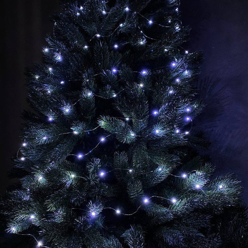 Гирлянда нить Роса от USB,50м,500LED + пульт,Холодный белый SBR Киев - изображение 2