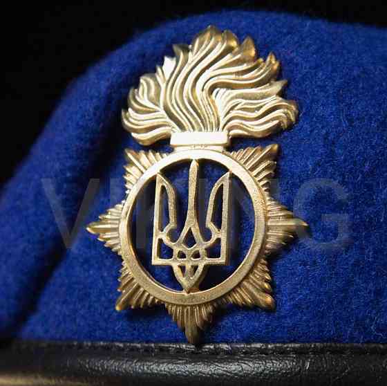 Берет НГУ крапля волошковий ПОВНИЙ КОМПЛЕКТ XL / 59-60 Київ