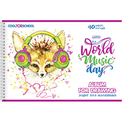Альбом для малювання Cool For School на пружині 40 аркушів (CF60904) Вінниця - фото 1