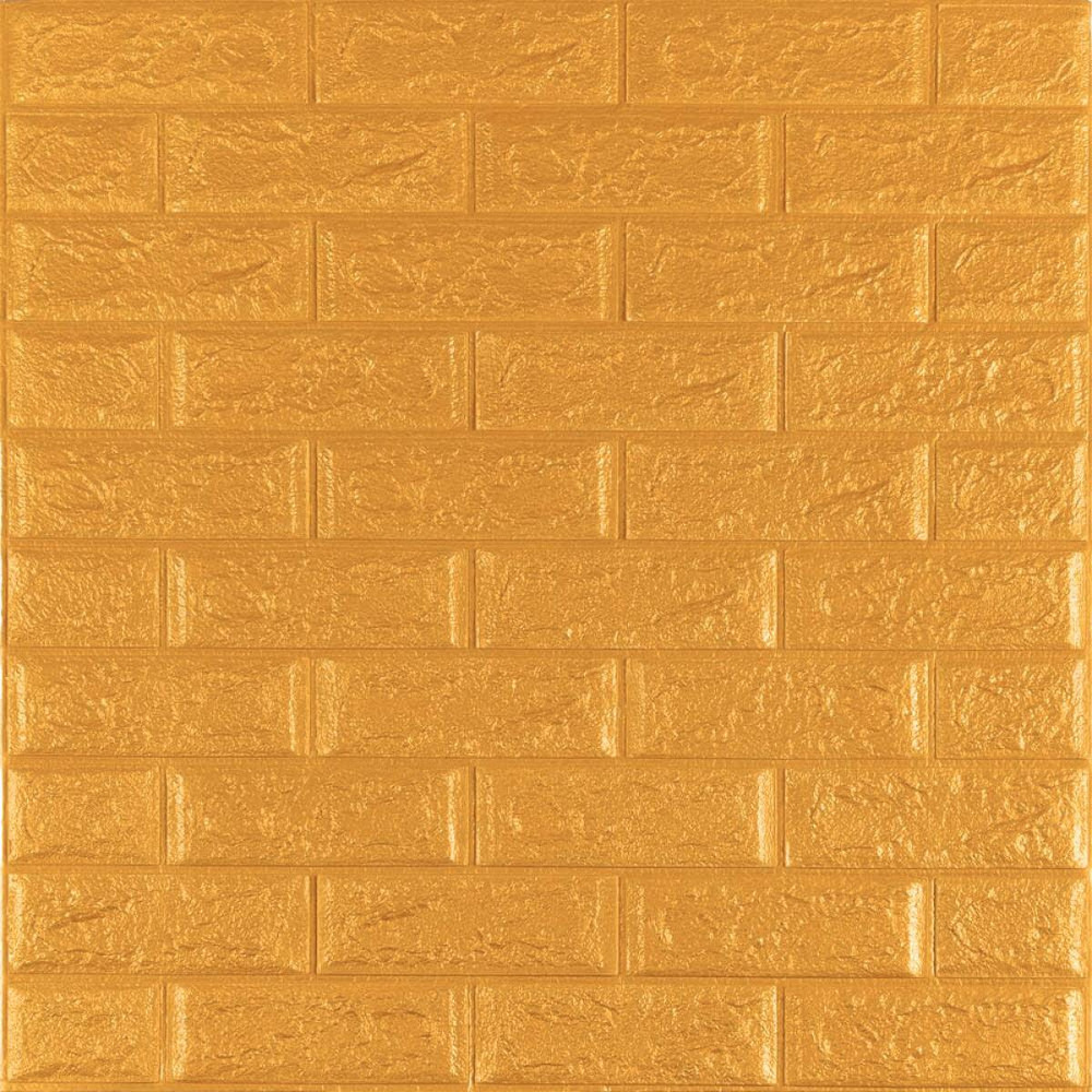 3D панель самоклеющаяся 700x770x5мм кирпич Золото (011-5) SW-00000147 Киев - изображение 1